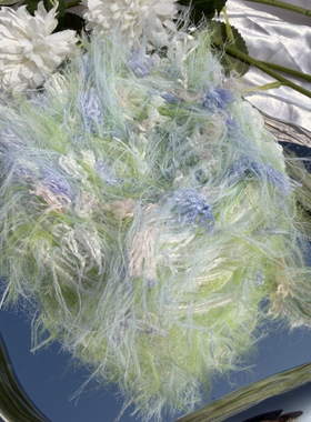 一梦江湖|diy新款手编特色长毛网红手混线毛线团海马毛编织