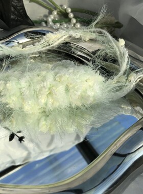 茉莉花|diy新款手编特色长毛网红手混线毛线团海马毛编织