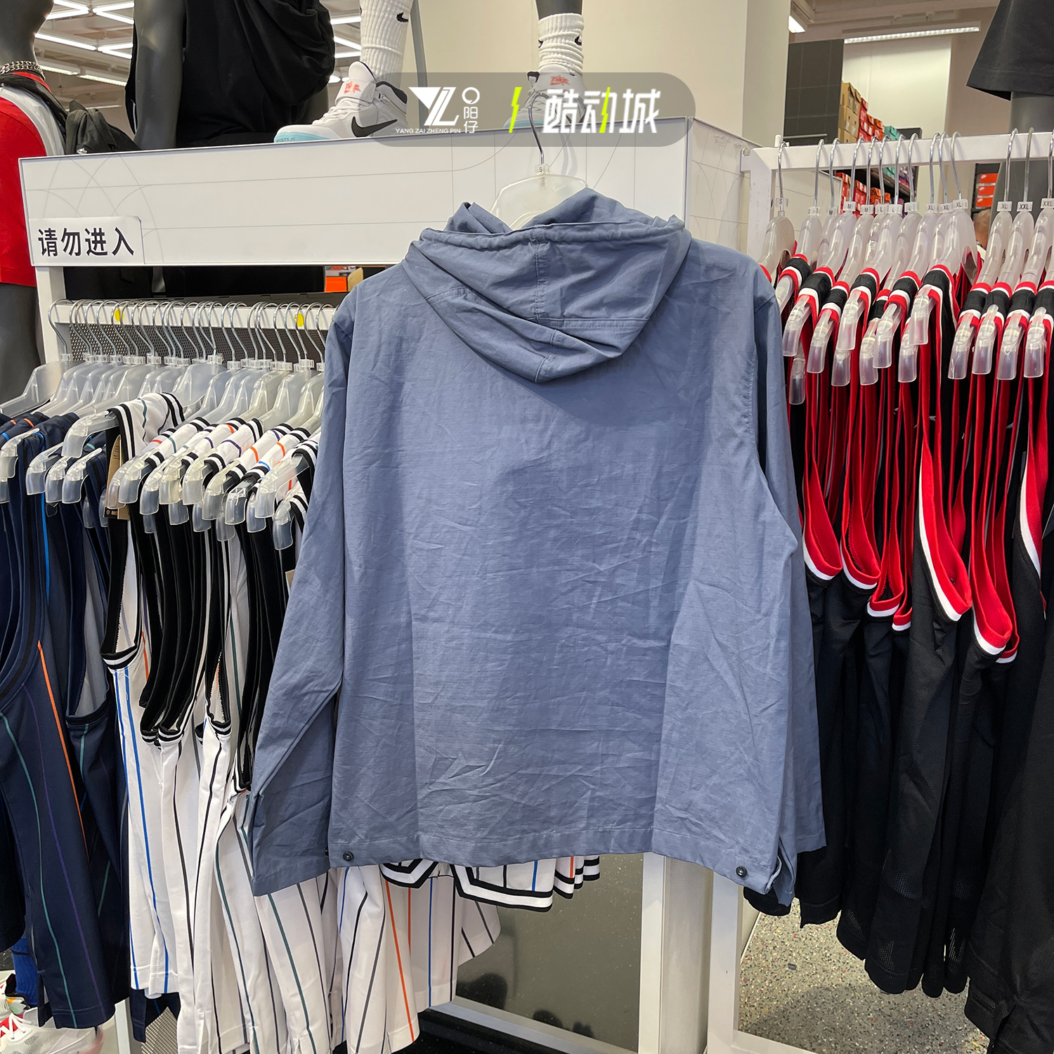 NIKE耐克男子梭织连帽运动休闲透气工装防风夹克外套DX0718-491 - 图0