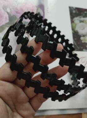 黑色发箍女款头饰压发卡子简约百搭外出洗脸防滑带齿碎发整理神器
