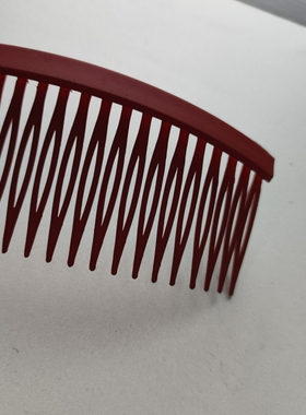 纯色插梳二十四齿彩色磨砂发梳整理刘海碎发梳塑料压发盘发定型梳