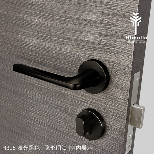 Himalia带钥匙隐形门锁带应急孔高档卧室暗门锁单面锁 双面防盗锁 - 图2
