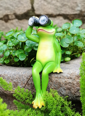 可爱小青蛙书阳台装饰吊脚摆件花盆微景观造景装饰礼物园艺杂货