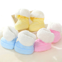 Newborn Shoes Baby Feet Cover Spring Autumn Winter Plus Suede Warm Protection Foot Cover 3 Thickened Baby Sleeping Shoe Cover June