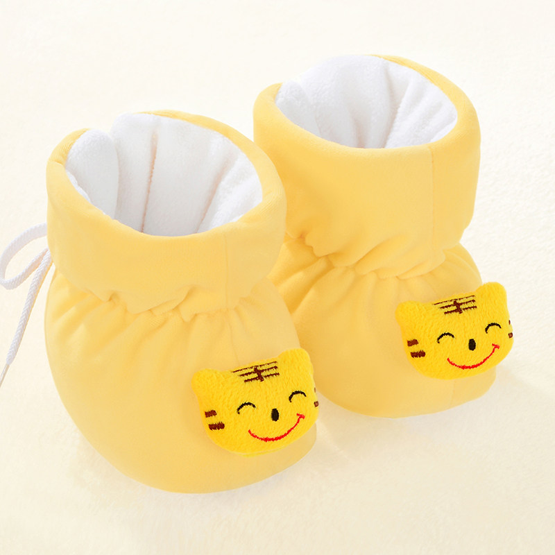 新生婴儿鞋子秋冬季棉鞋软底加厚保暖高帮0男女宝宝加绒鞋3-6个月