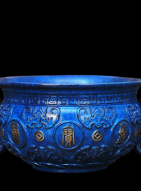 纯铜聚宝盆摆件聚财客厅办公室桌装饰家居工艺品店铺开业礼品铜雕