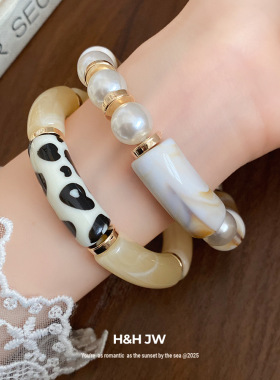 2026新款爆款波西米亚拼接波点手链简约时尚手环轻奢高级感手饰女