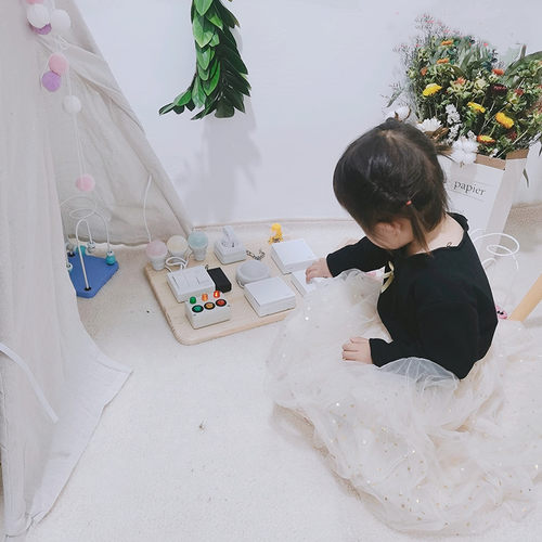 蒙特梭利宝宝忙碌板diy配件材料屋子箱子房子busyboard1岁2岁玩具 - 图1