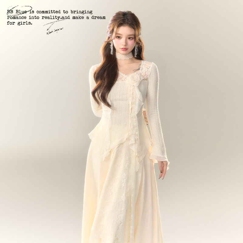 BB BLUE/山野白茶/巨好看的不规则仙女套装高级感轻奢小众设计款,淘宝优惠券,粉丝福利购,淘宝优惠卷