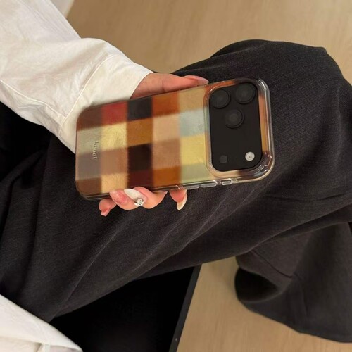韩系ins风秋冬毛绒色块适用苹果18promax手机壳iphone17pro新款16小众15高级感17少女心18全包防摔保护套软壳 - 图2