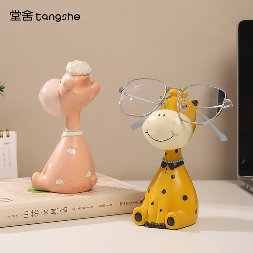 动物庄园眼镜架摆件桌面搁架收纳置物架展示架可爱小鹿少女心礼物 - 图2