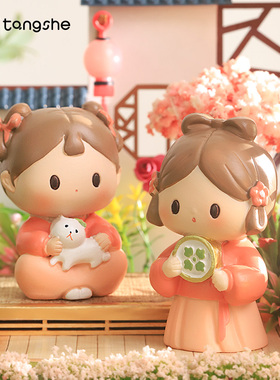 小君的悠然生活古风国潮摆件