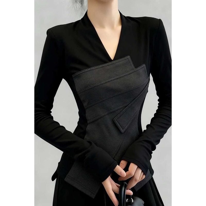 大码设计感v领加绒磨毛打底衫T恤女胖mm时尚气质收腰内搭长袖上衣,淘宝优惠券,粉丝福利购,淘宝优惠卷