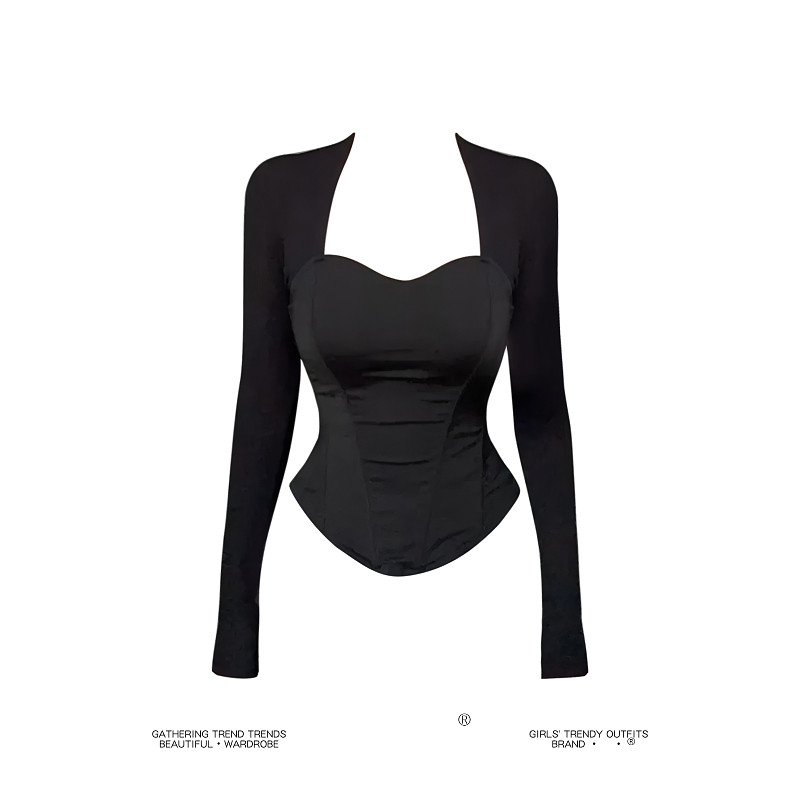 大码美式辣妹显瘦方领长袖T恤女秋季胖mm鱼骨气质绝美打底衫上衣,淘宝优惠券,粉丝福利购,淘宝优惠卷