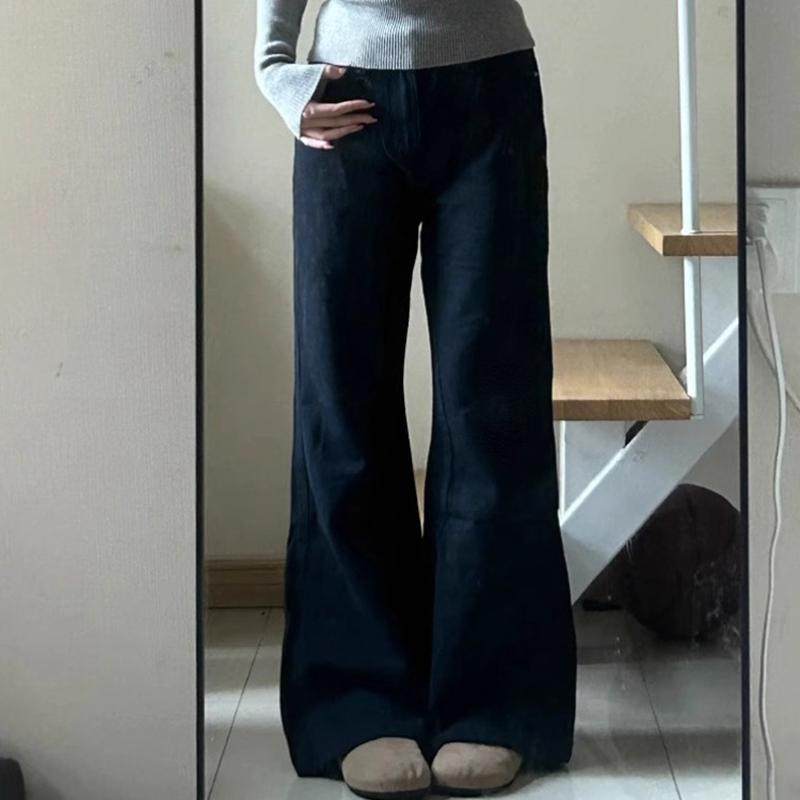 大码黑色不贴腿微喇叭牛仔裤女装高腰宽松阔腿显瘦百搭直筒长裤子,淘宝优惠券,粉丝福利购,淘宝优惠卷