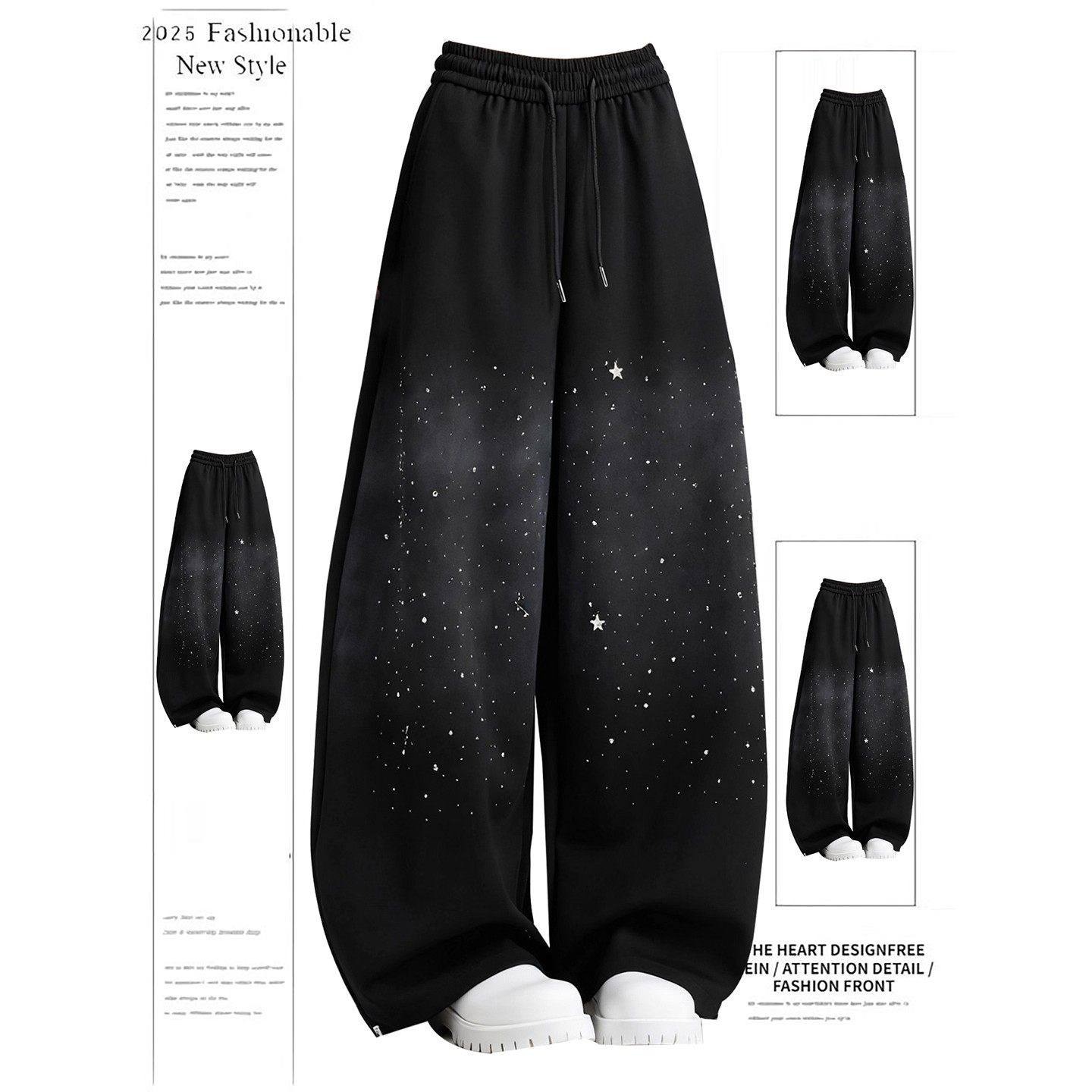 大码胖mm烫钻星空渐变弯刀裤子女秋冬季宽松卫裤休闲裤爵士舞裤子,淘宝优惠券,粉丝福利购,淘宝优惠卷