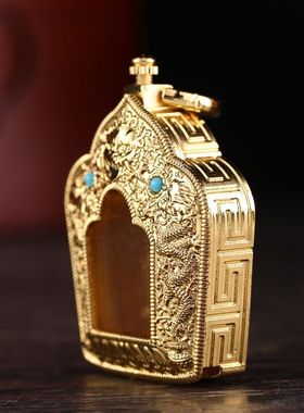 藏传密宗相自在佛像舍利子嘎乌盒