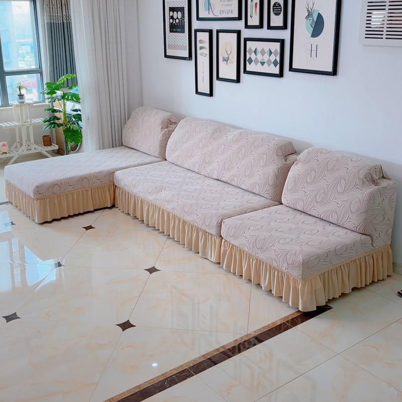 加厚U型无扶手沙发套弹力沙发套罩转角贵妃组合纯色L型简约万能罩,淘宝优惠券,粉丝福利购,淘宝优惠卷