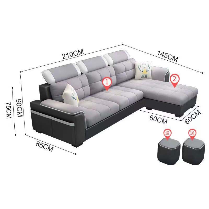 特价家具布艺沙发组合北欧小户型客厅现代简约科技布免洗出租房用