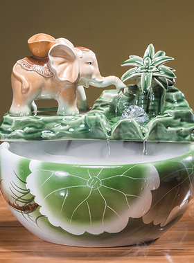 流水喷泉加湿器鱼缸酒柜结婚礼物