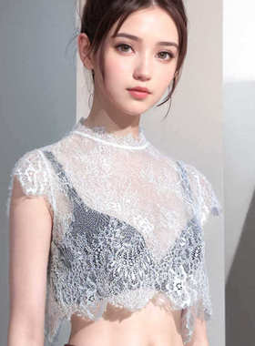 雷丝小立领假领子百搭女假领配毛衣打底内搭后扣套头四季款假衣领