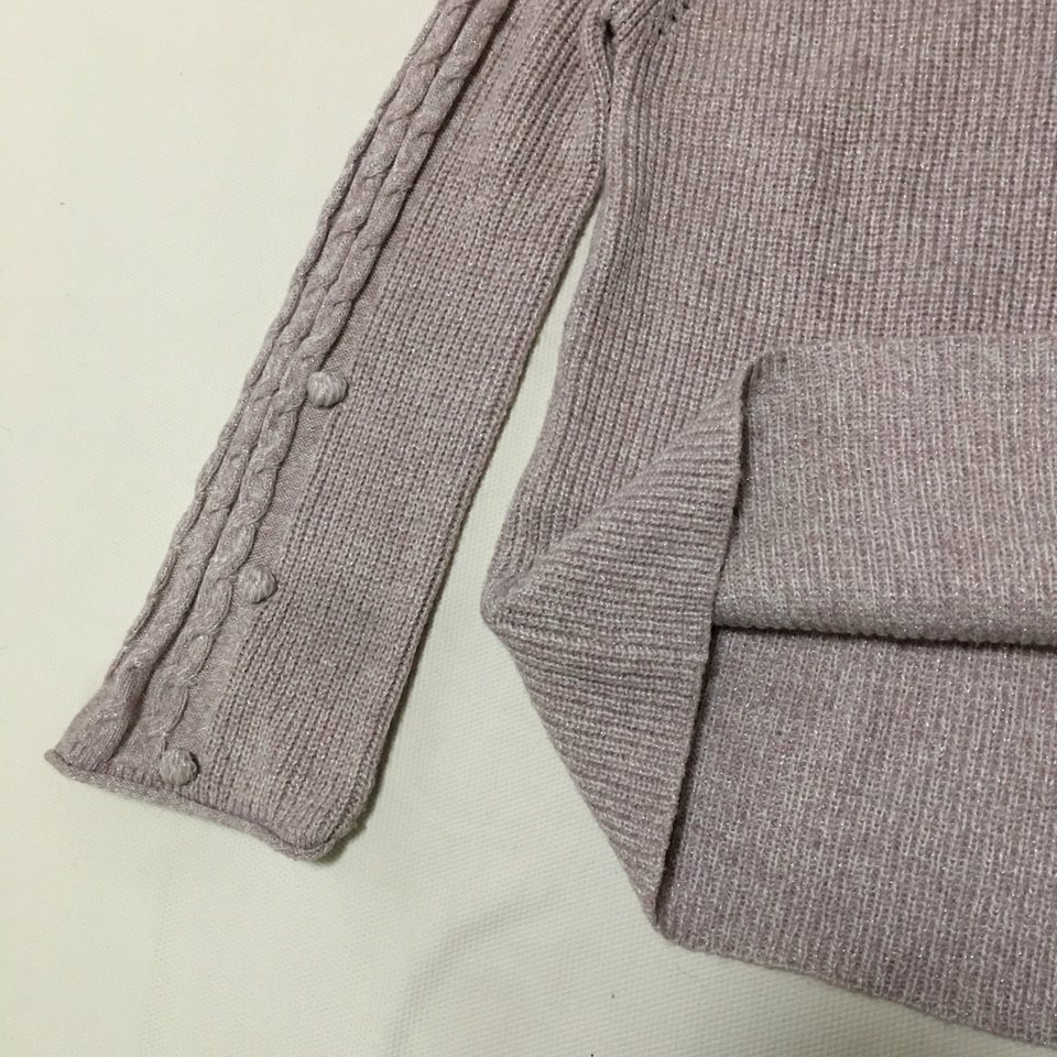 样衣无标 23羊毛混纺 闪闪金线小高领喇叭长袖针织衫毛衣,淘宝优惠券,粉丝福利购,淘宝优惠卷