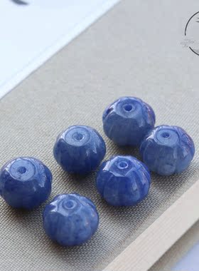 diy东陵玉雕刻宝石汉服南瓜珠