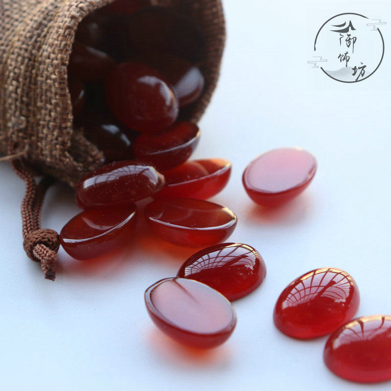 天然红玛瑙戒面椭圆形水晶镶嵌戒面手工diy戒指吊坠耳钉饰品材料,淘宝优惠券,粉丝福利购,淘宝优惠卷