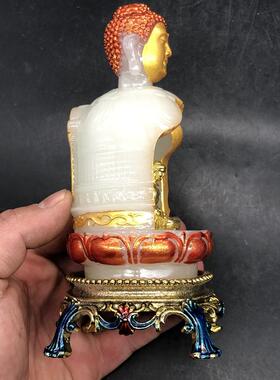 古玩杂项收藏仿古五彩罗汉摆件