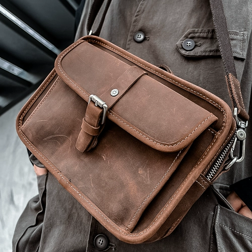 Сумка через плечо, нагрудная сумка, кожаная сумка на одно плечо, планшетный ноутбук, из натуральной кожи