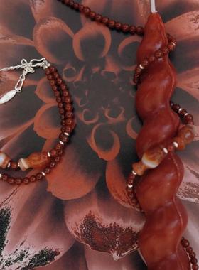 7CHEN欧美轻奢天然红玛瑙项链