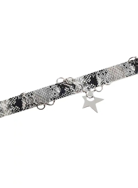 「蛇纹」双层锁骨链choker星星吊坠Y2K鱼纹叠戴小众项圈