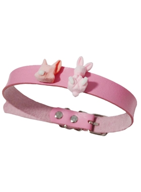 「小兔与狐狸」创口光合萌项圈情侣可爱项链y2k软妹百搭粉choker