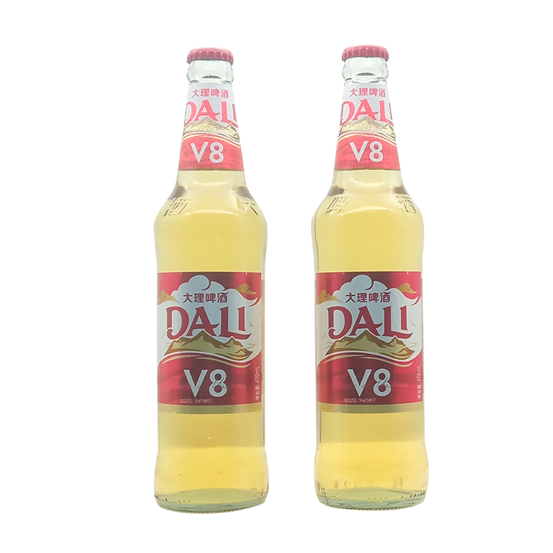 新包装 大理V8啤酒 大理啤酒 整箱 470ml×12瓶   云南特产 包邮