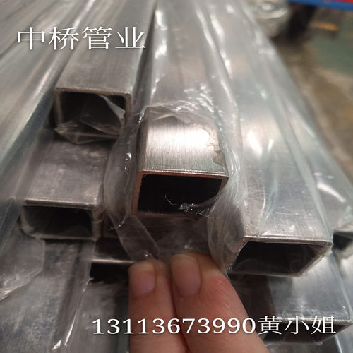 国标201 304不锈钢方管 圆管扁管 大管抛光拉丝不锈钢方通圆通 - 图1