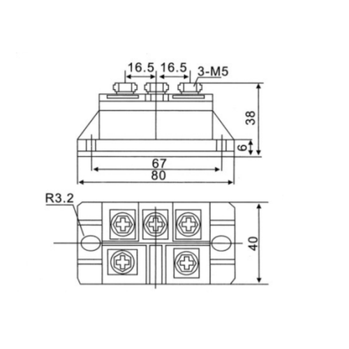 三相整流桥模块DF60AA160 DF100AA160 DF75BA80DF50AA120电瓶充电 - 图1