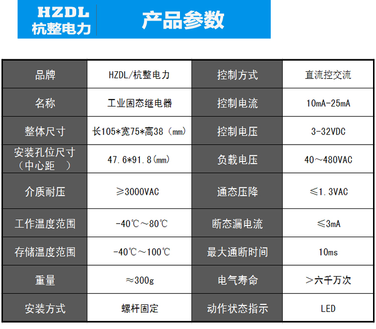 工业固态继电器200A H3200ZE 120A 300A 400A管道式电加热设备 - 图1