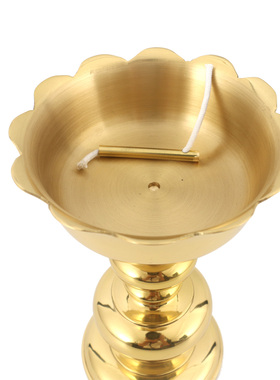 寺庙纯铜蜡烛葫芦佛具