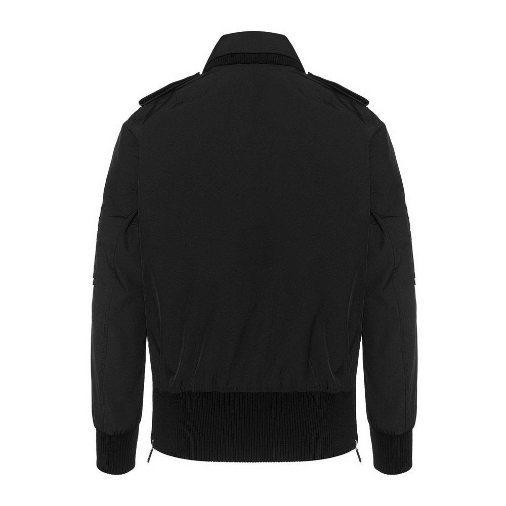 david naman男款黑色翻领休闲茄克 魅力惠夹克