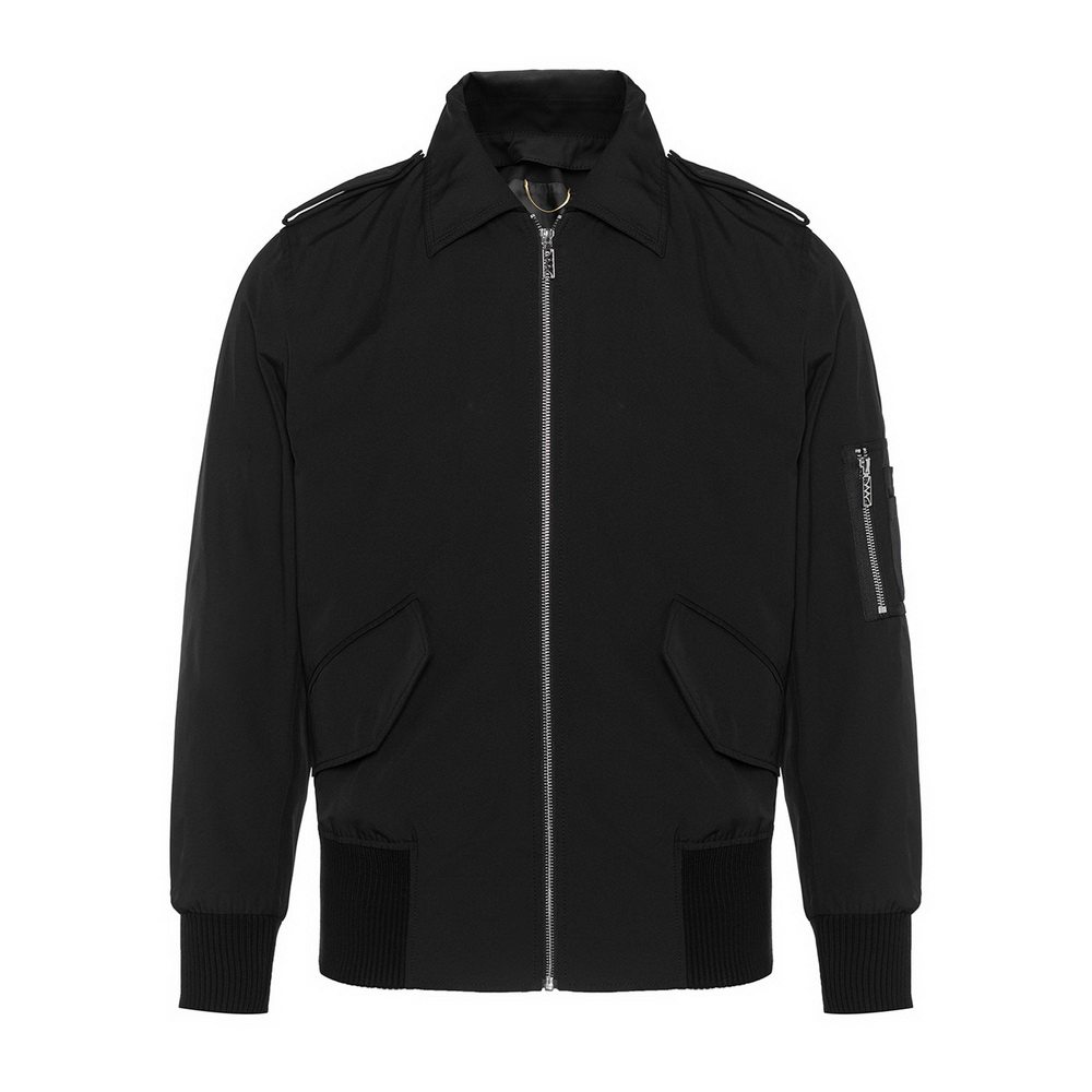 david naman男款黑色翻领休闲茄克 魅力惠夹克