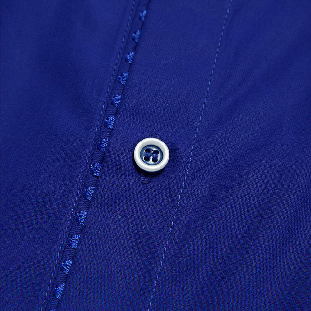 david naman宝蓝色简约百搭衬衫 魅力惠衬衫