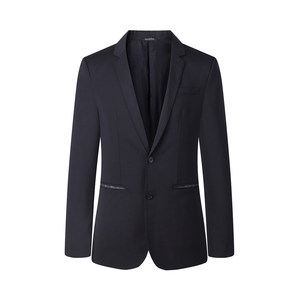 EMPORIO ARMANI黑色简约两粒单排扣绅士商务男士西装外套