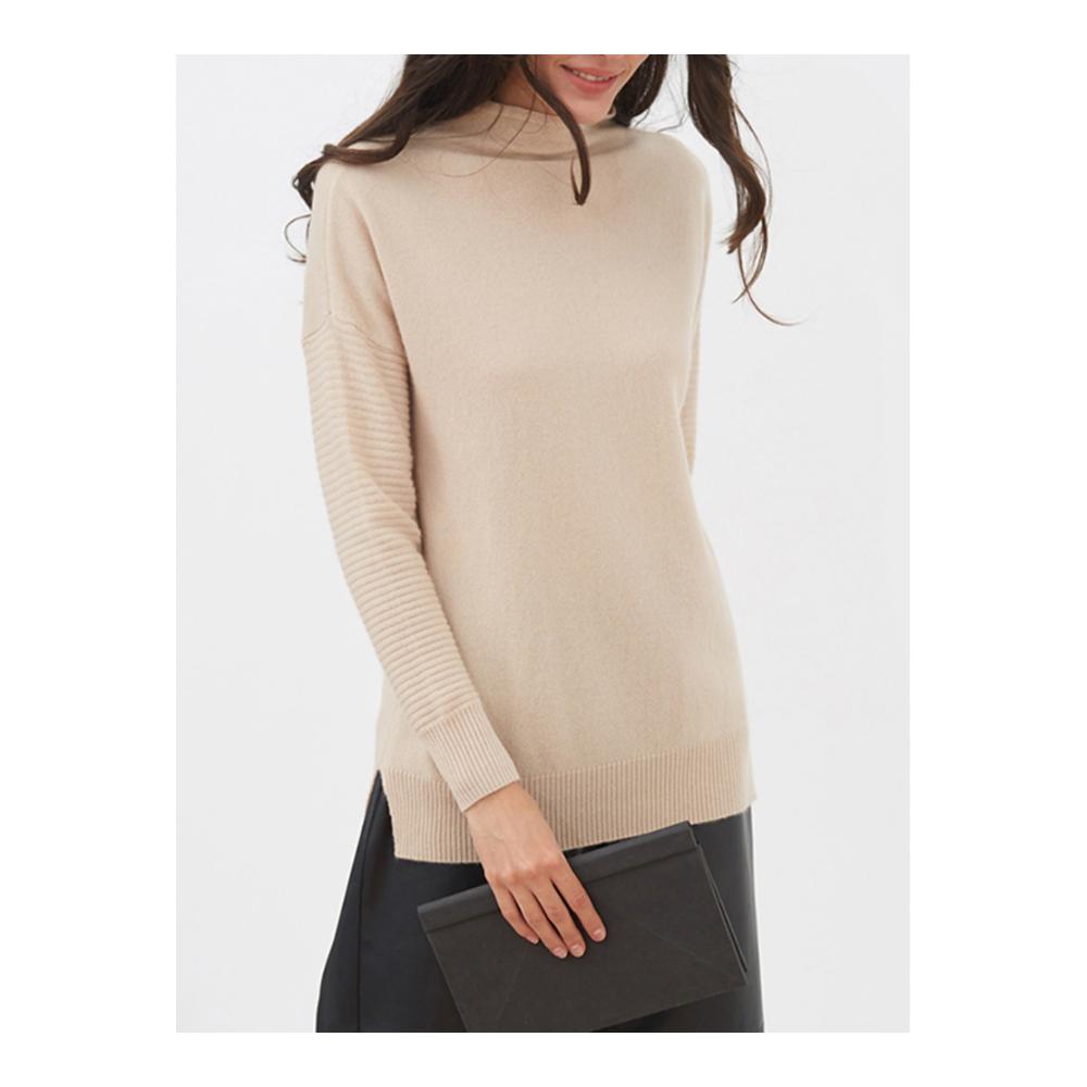 wdls /维多拉斯米色简约高领针织衫 魅力惠毛针织衫