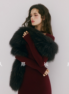 从那以后狐狸毛围脖女秋冬