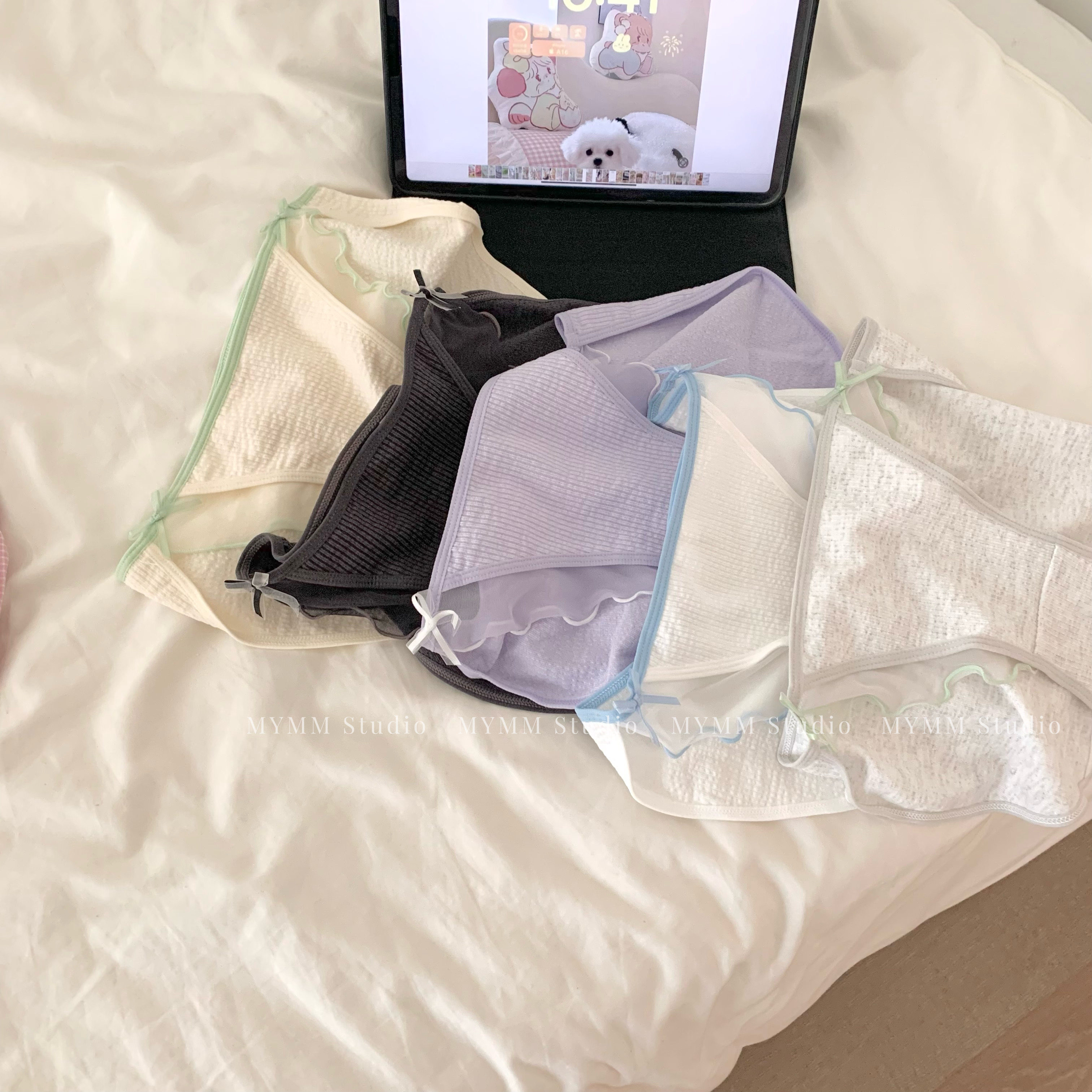 11/3 20:00 香芋伯爵茶 泡泡棉蝴蝶结木耳边蕾丝中腰内裤（两款入,淘宝优惠券,粉丝福利购,淘宝优惠卷