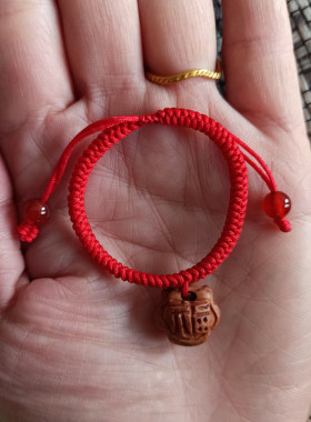 宝宝桃核手链新生婴儿