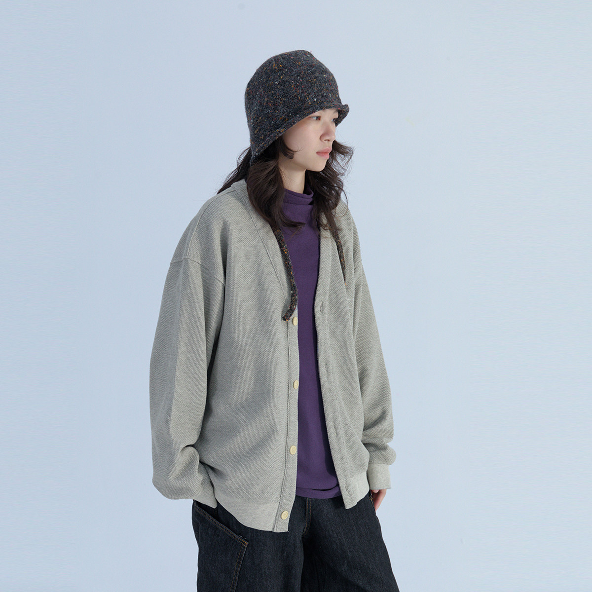 Mentmate 秋冬日系慵懒氛围感针织外套 卫衣男女中性纯色宽松开衫,淘宝优惠券,粉丝福利购,淘宝优惠卷