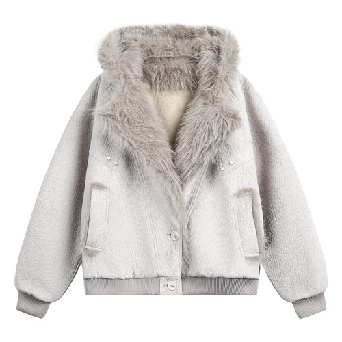 悟空有货冬季座山雕解构设计保暖棉服男潮牌情侣加厚pu皮棉衣外套 - 图3