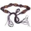 Bohemian waxed rope braided belt for women