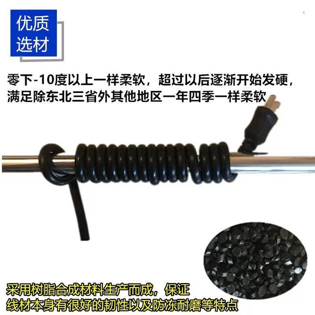 Pure copper national standard 0.75 two items 2 core 1 square power tool power cord with plug wire soft sheath cable two jacks